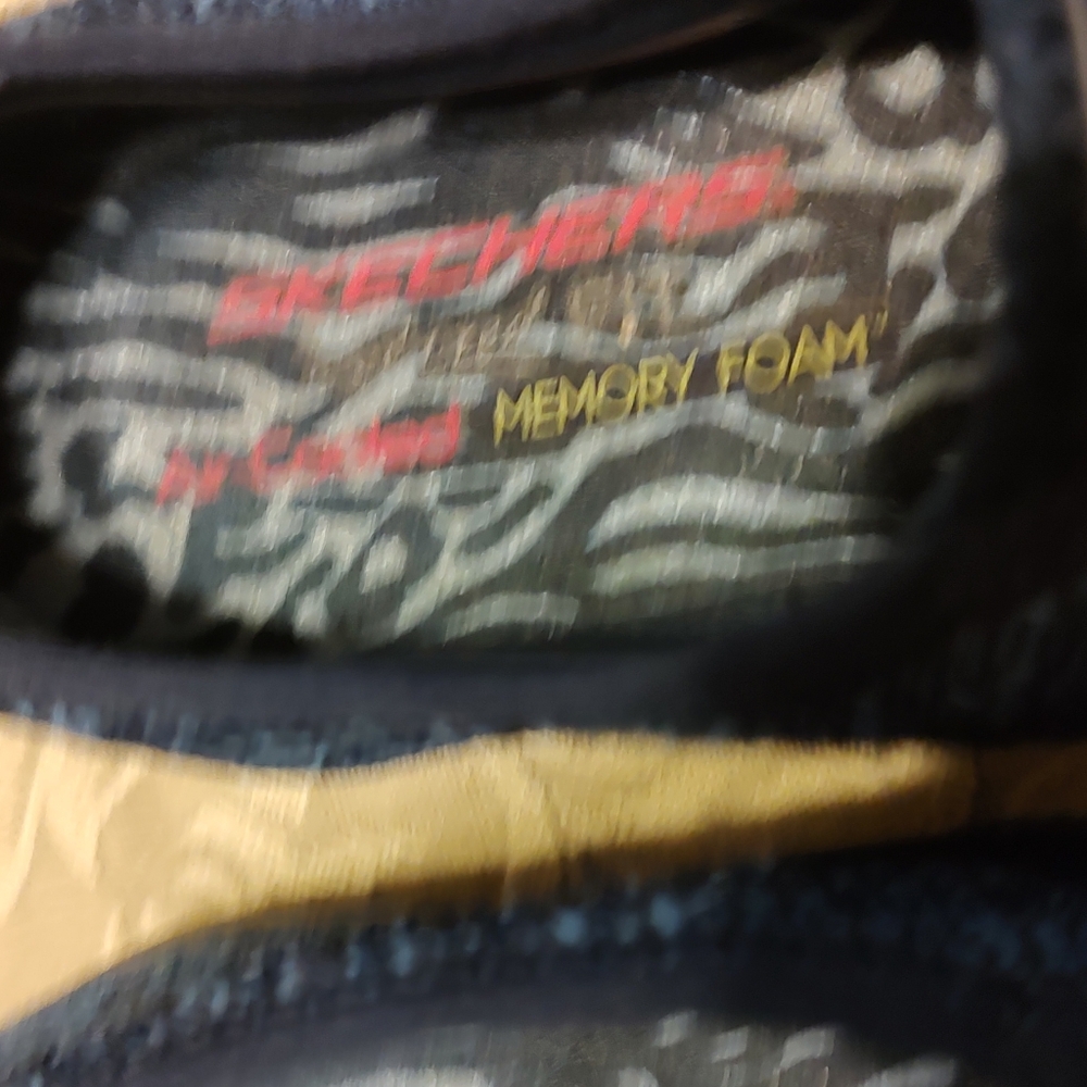 👣 Super Comfy Navy Blue Skechers Toggle Pull On Sneakers Tennis Shoes - 7.5M - Picture 8 of 9